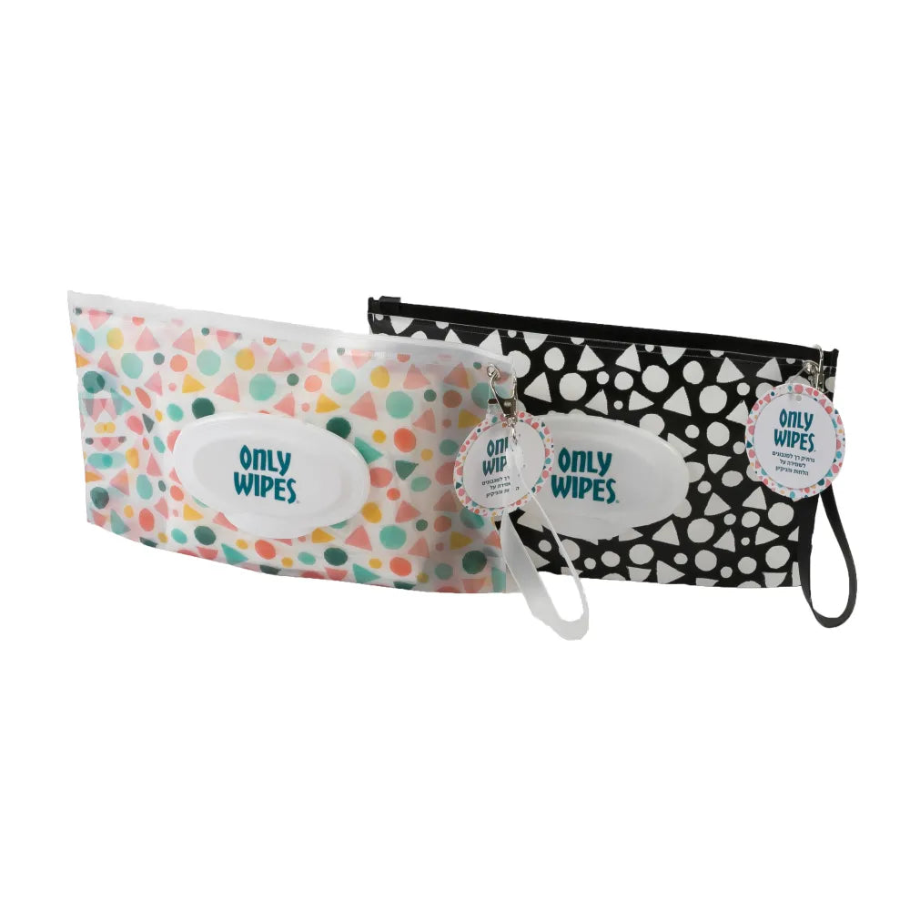 Only Wipes | תיק רב פעמי למגבונים שחור לבן image 2