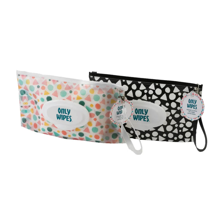 Only Wipes | תיק רב פעמי למגבונים שחור לבן image 2
